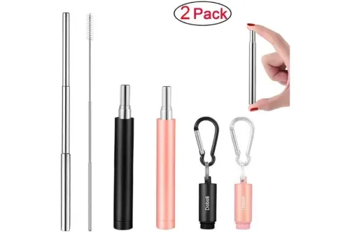 collapsible reusable straws.